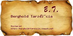 Berghold Tarzícia névjegykártya